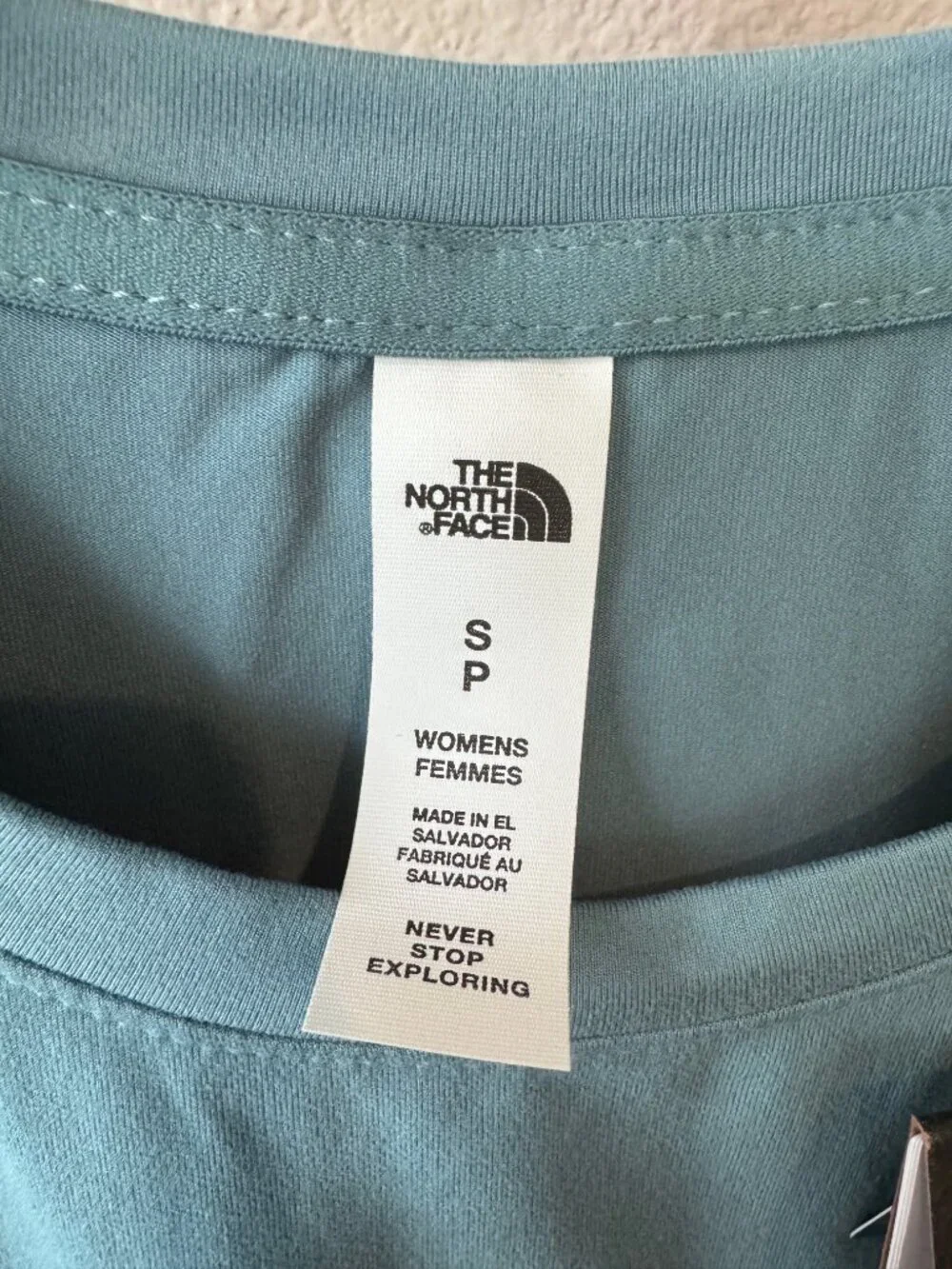 NWT!! The North Face Dune Sky Short Sleeve T-Shirt in Algae Blue - Women's S - Picture 4 of 6